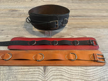 Load image into Gallery viewer, Collar - leather - with O-ring application and stainless steel fittings - hand-sewn
