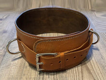 Load image into Gallery viewer, Collar - leather - with O-ring application and stainless steel fittings - hand-sewn
