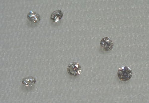 Gemstones set individually